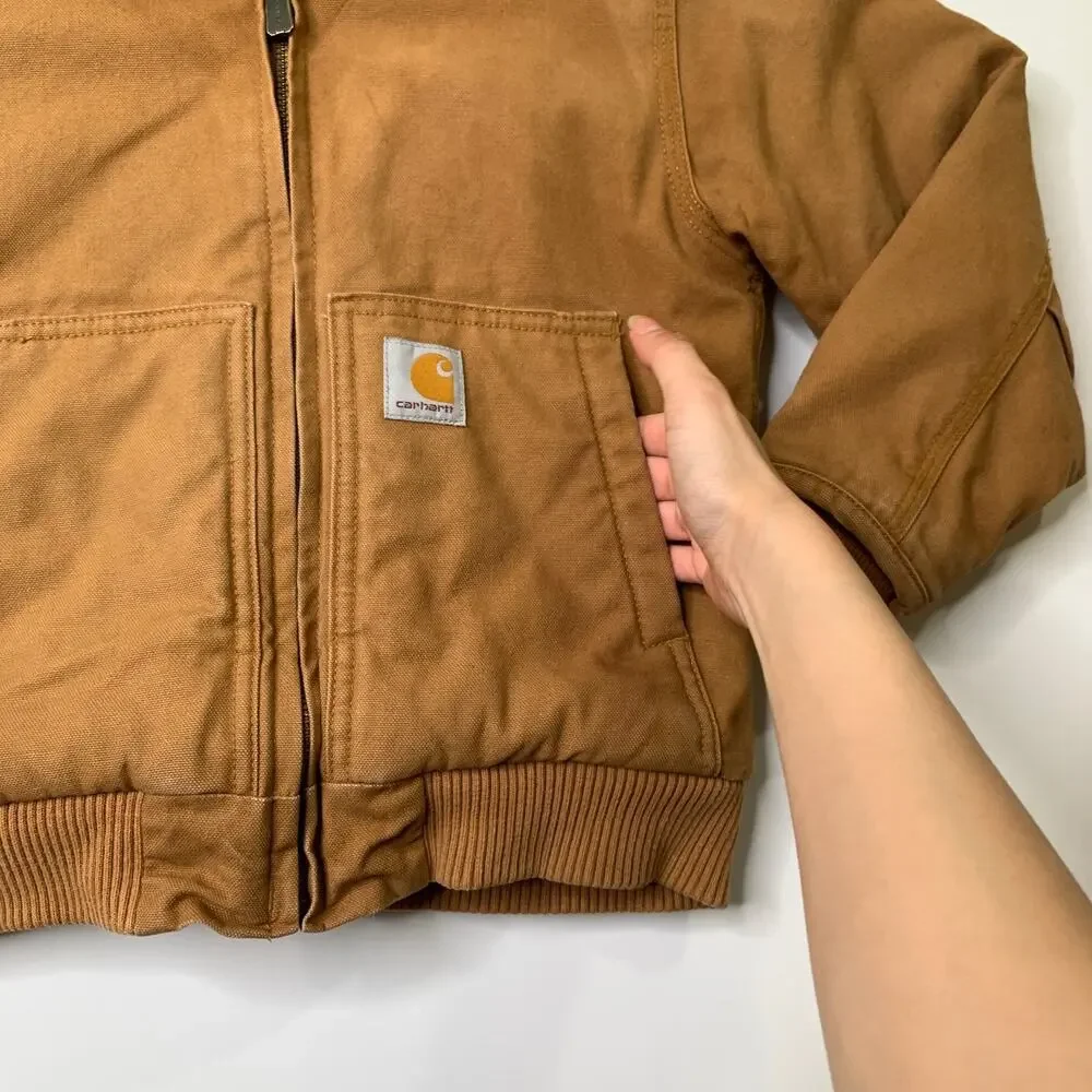 Carhartt Jacket Boys XXS (4-5 years old) Filled Hooded Insulated Rugged Work